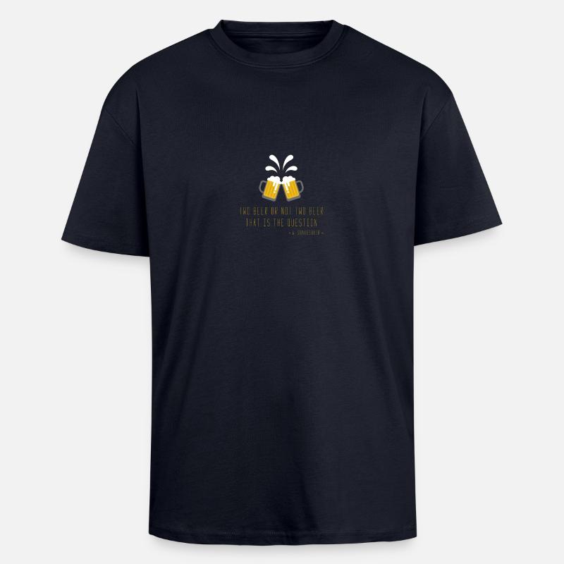 Two beer - Unisex Oversized Heavyweight T-shirt - french navy