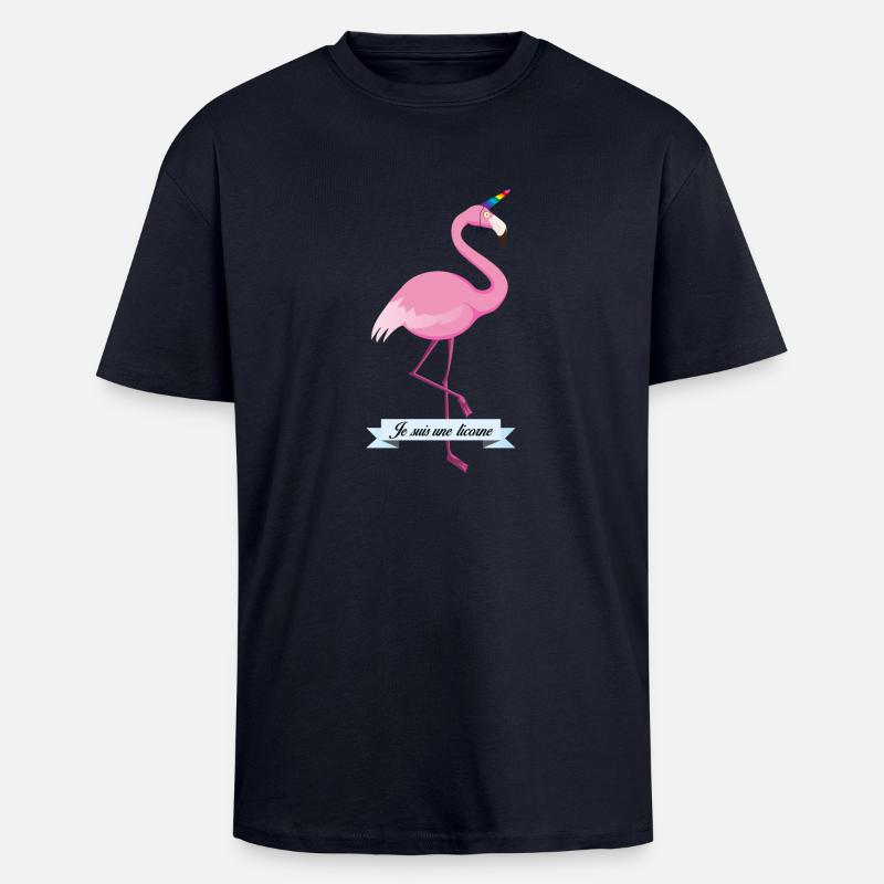 Ich bin ein Einhorn - Oversized Heavyweight Unisex T-Shirt - French Navy