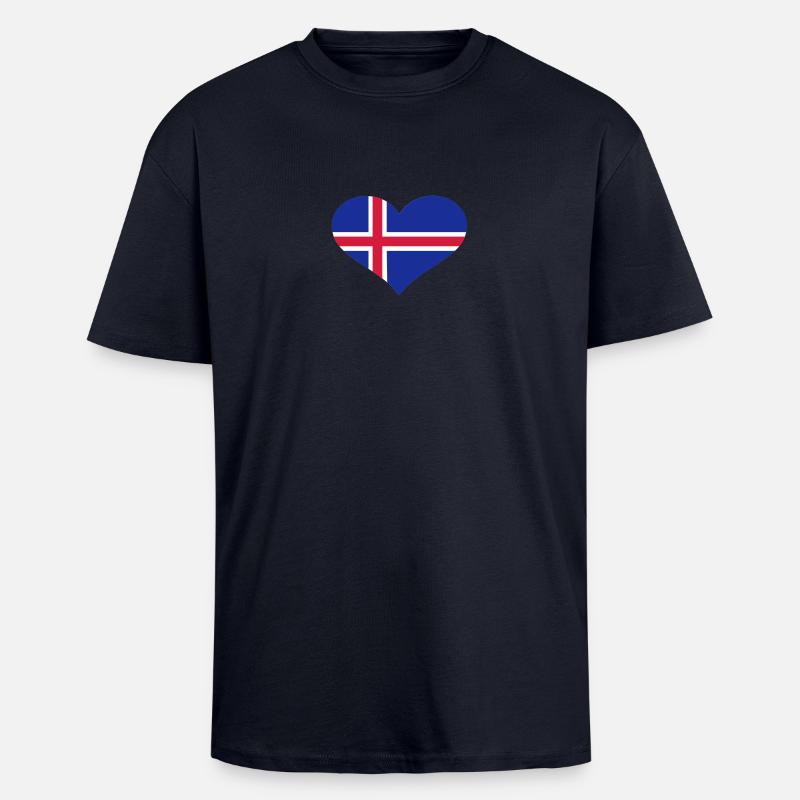 Island - Oversized Heavyweight Unisex T-Shirt - French Navy