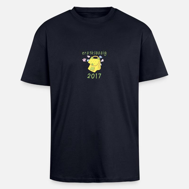 erstklassig 2017 - Oversized Heavyweight Unisex T-Shirt - French Navy