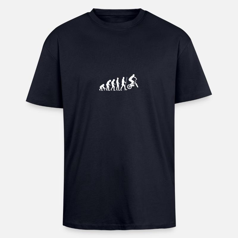 Evolution BMX - Oversized Heavyweight Unisex T-Shirt - French Navy