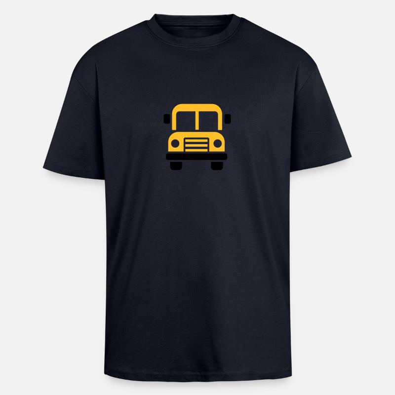 Bus - Oversized Heavyweight Unisex T-Shirt - French Navy