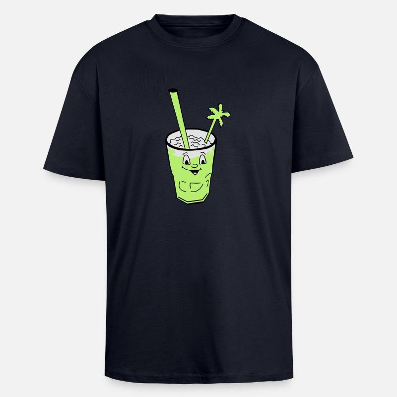 Freshmaker Cocktail Drink - Oversized Heavyweight Unisex T-Shirt - French Navy