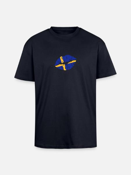 Sweden - Unisex Oversized Heavyweight T-shirt - french navy