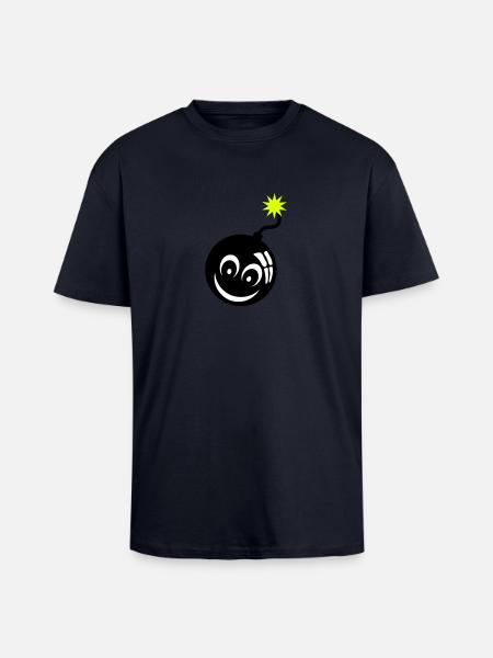 bomb smiley bomb wick 907 - Unisex Oversized Heavyweight T-shirt - french navy