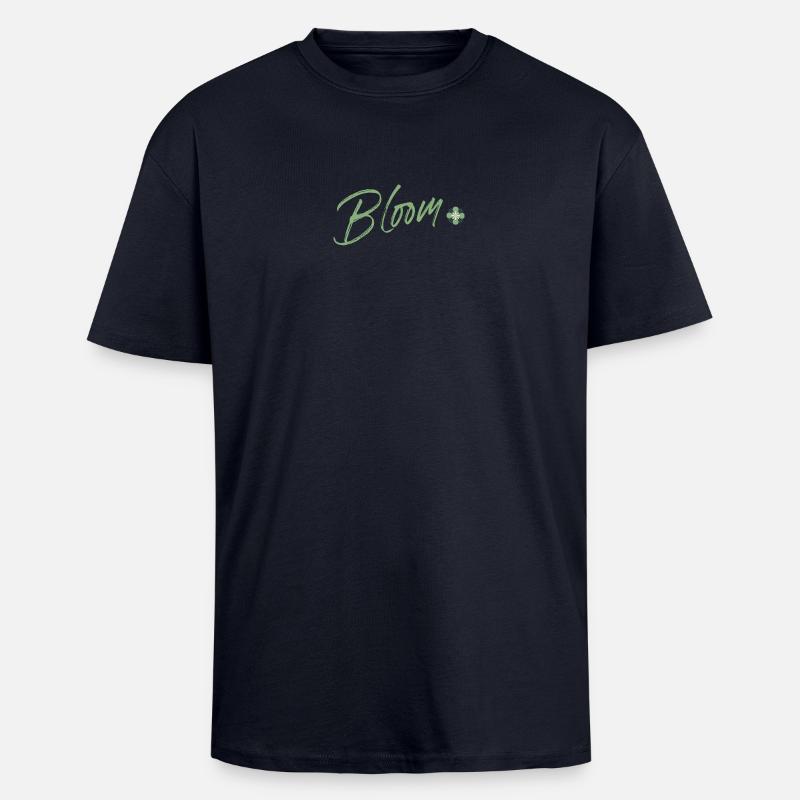 Fleurir - T-shirt unisexe oversize épais - bleu marine
