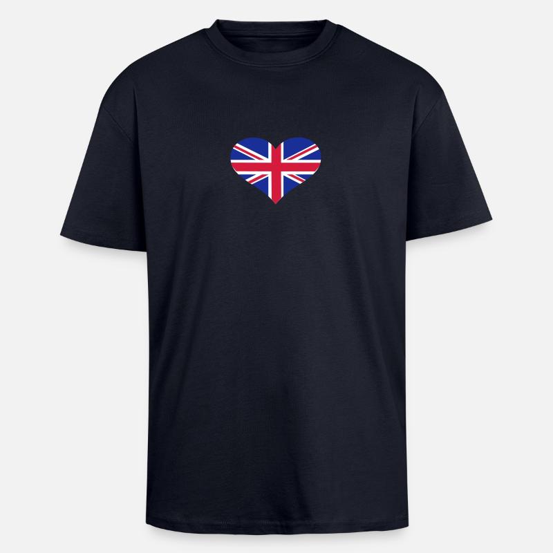 Großbritannien - Oversized Heavyweight Unisex T-Shirt - French Navy
