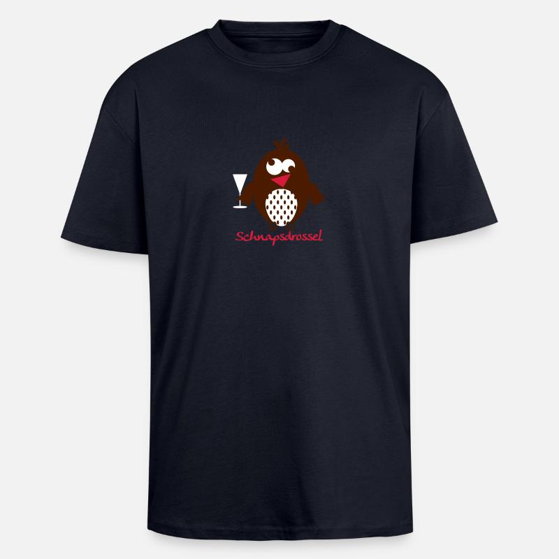 Schnapsdrossel - Oversized Heavyweight Unisex T-Shirt - French Navy