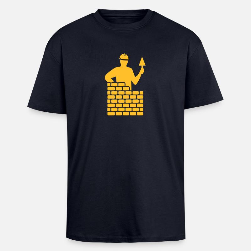 Maurer - Oversized Heavyweight Unisex T-Shirt - French Navy