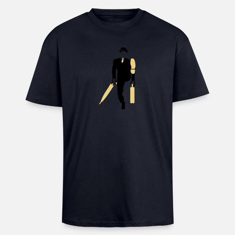 Marching office clerk (2c) - Oversized Heavyweight Unisex T-Shirt - French Navy