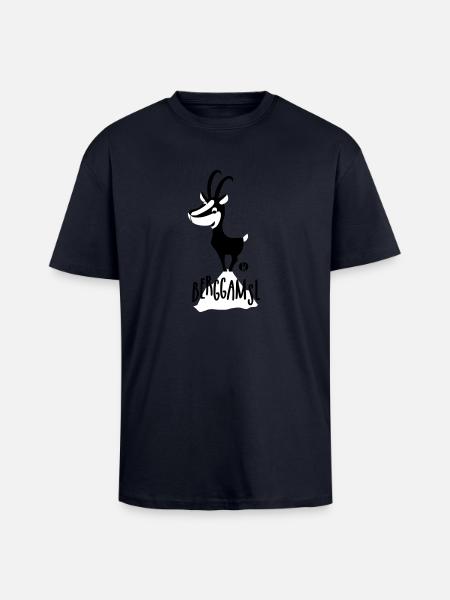 Gämse - Berggamsl - Oversized Heavyweight Unisex T-Shirt - French Navy