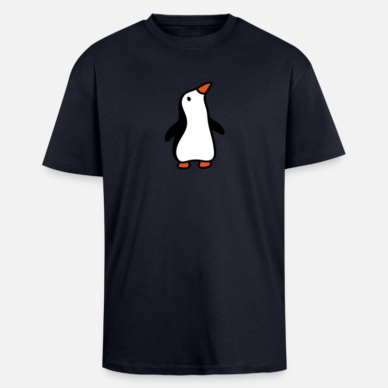 Penguin lève 3 - T-shirt unisexe oversize épais - bleu marine