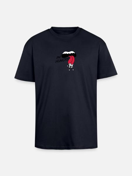 im_hungry_mouth - Unisex Oversized Heavyweight T-shirt - french navy