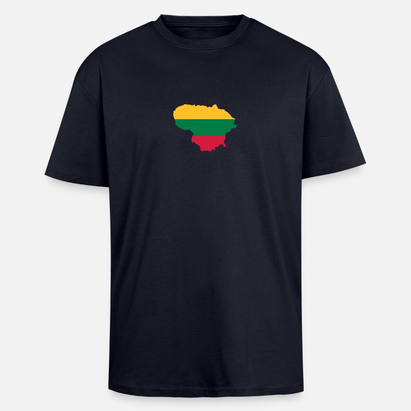 Litauen - Oversized Heavyweight Unisex T-Shirt - French Navy