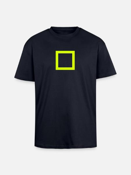 Quadrat rand - Oversized Heavyweight Unisex T-Shirt - French Navy