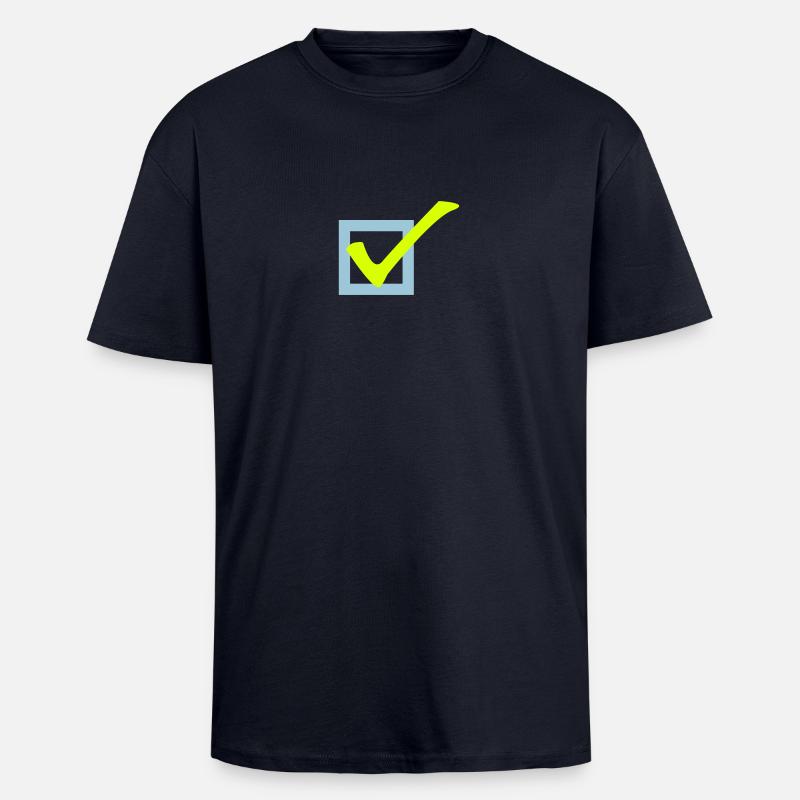 check - Oversized Heavyweight Unisex T-Shirt - French Navy