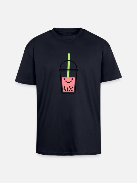 Bubble Tea - Unisex Oversized Heavyweight T-shirt - french navy