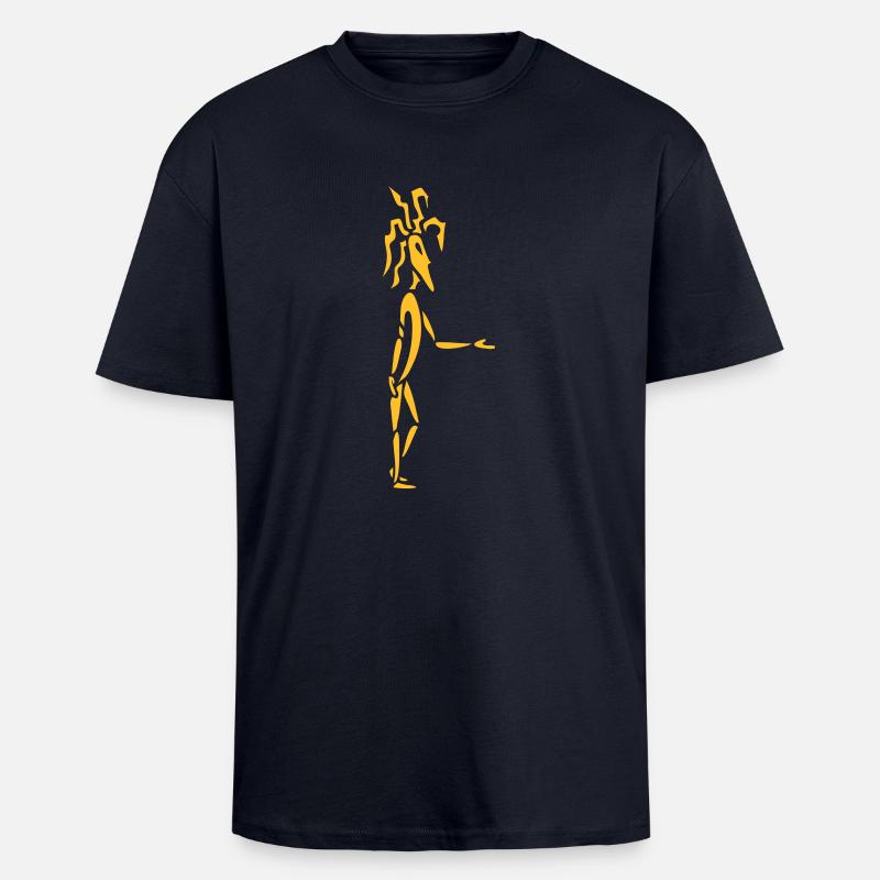 Mann mit Dreadlocks - Oversized Heavyweight Unisex T-Shirt - French Navy