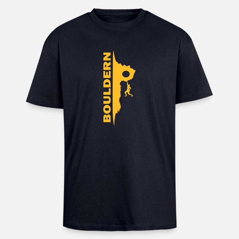 Bouldern - Oversized Heavyweight Unisex T-Shirt - French Navy