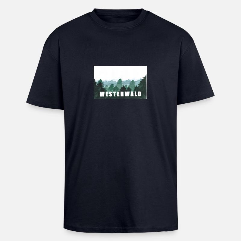Westerwald - Unisex Oversized Heavyweight T-shirt - french navy