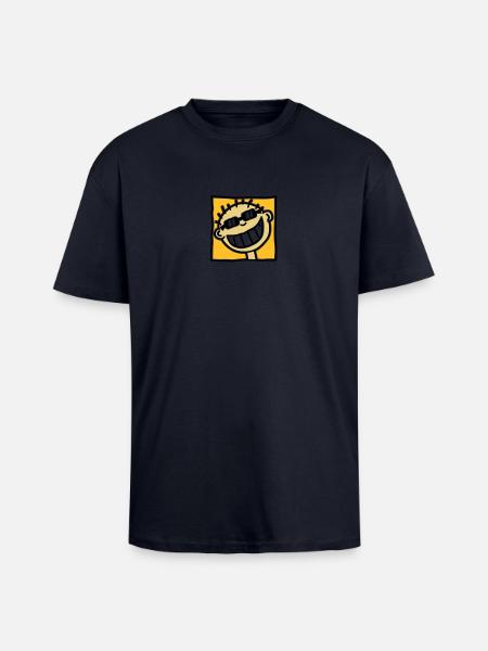 A grinning Tourist - Unisex Oversized Heavyweight T-shirt - french navy