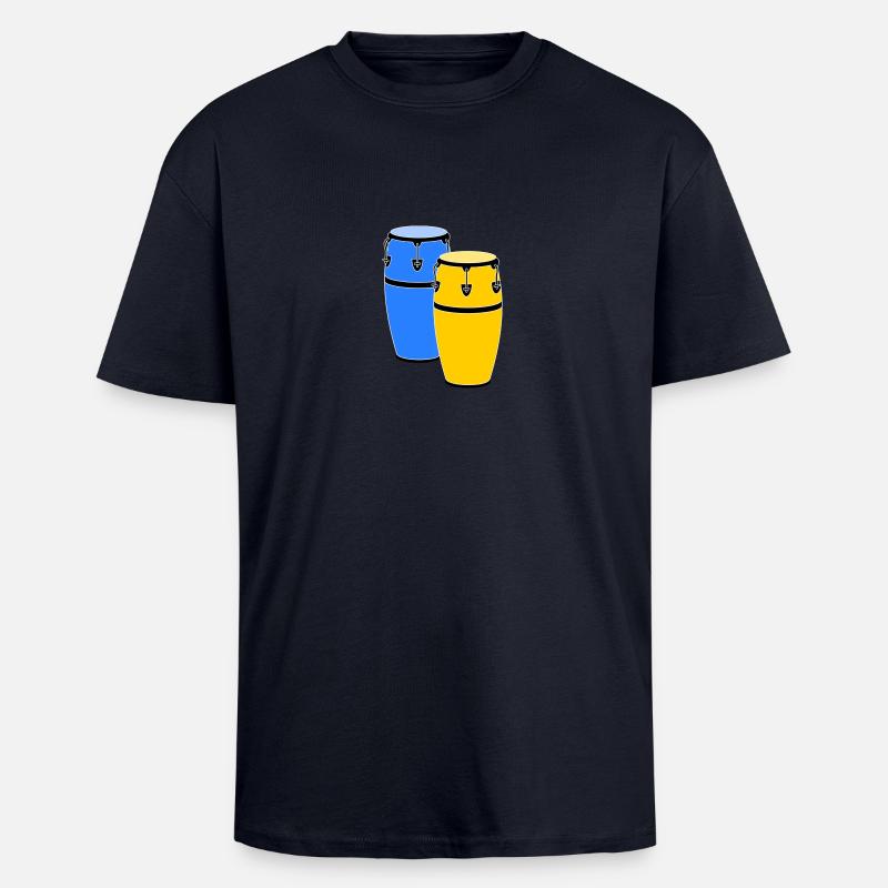 Congas - Oversized Heavyweight Unisex T-Shirt - French Navy