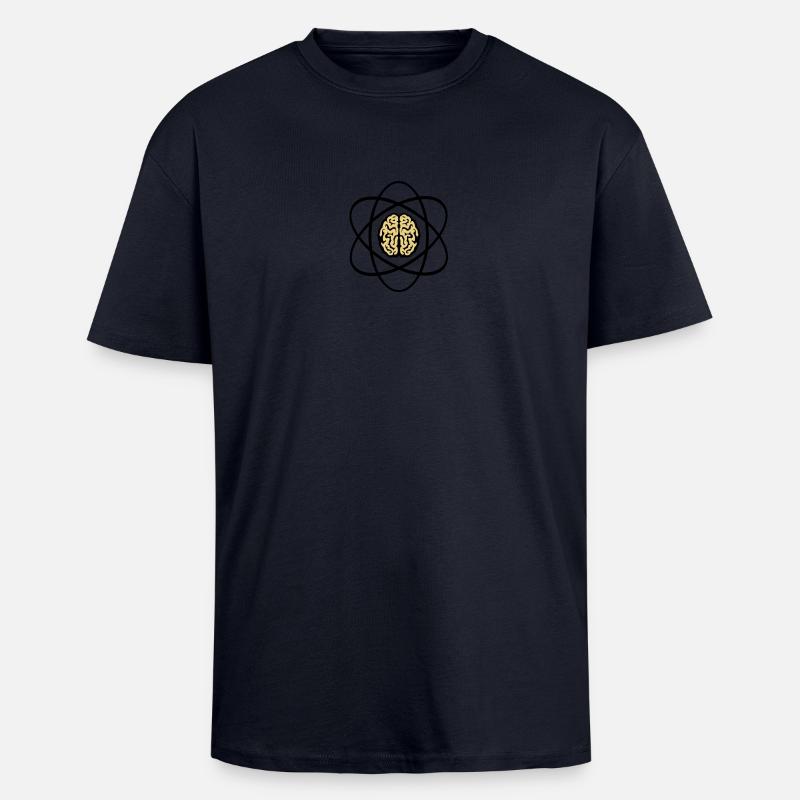 Atomic Brain - Oversized Heavyweight Unisex T-Shirt - French Navy