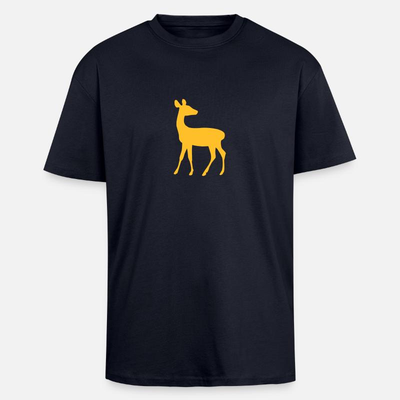 Hirschkuh - Oversized Heavyweight Unisex T-Shirt - French Navy