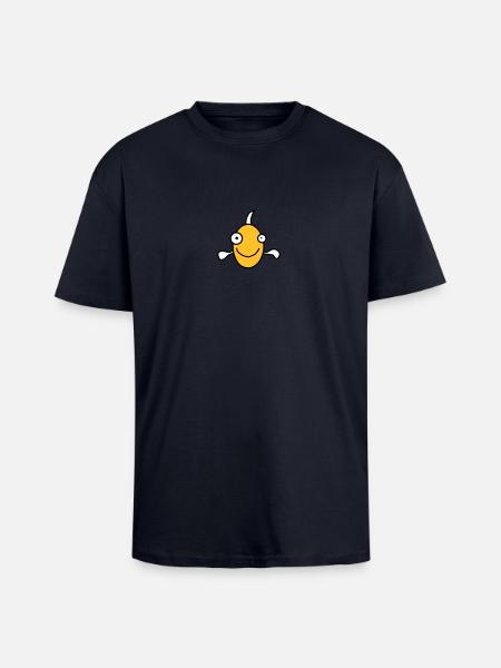 Funny Fish - Oversized Heavyweight Unisex T-Shirt - French Navy