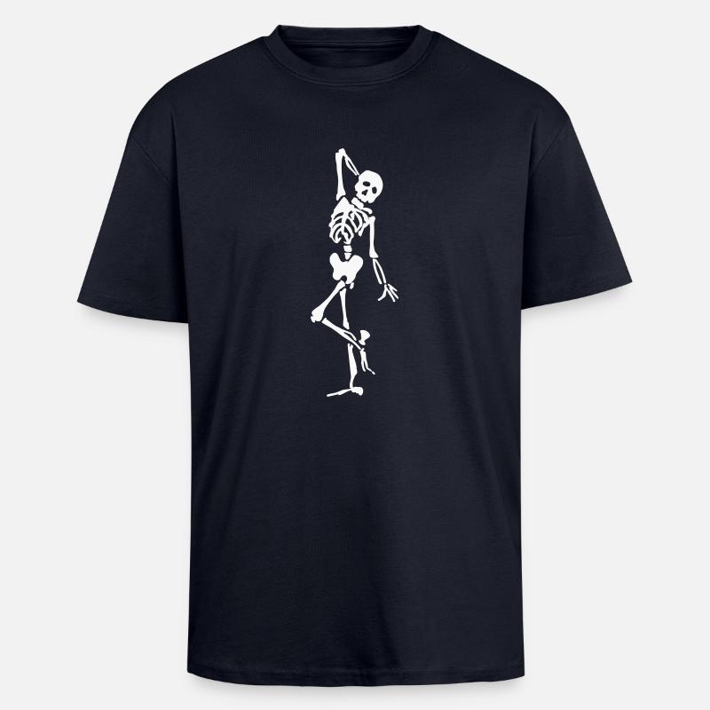 Modèle - T-shirt unisexe oversize épais - bleu marine