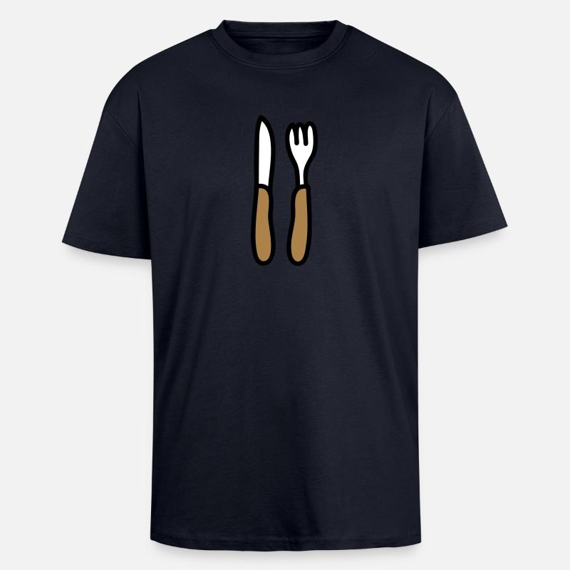 Eßbesteck - Oversized Heavyweight Unisex T-Shirt - French Navy