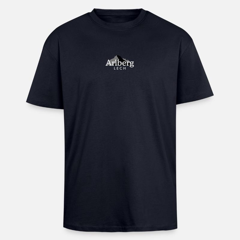 Lech am Arlberg - Oversized Heavyweight Unisex T-Shirt - French Navy