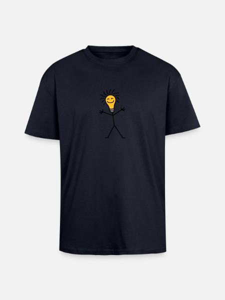 Light Bulb - Unisex Oversized Heavyweight T-shirt - french navy