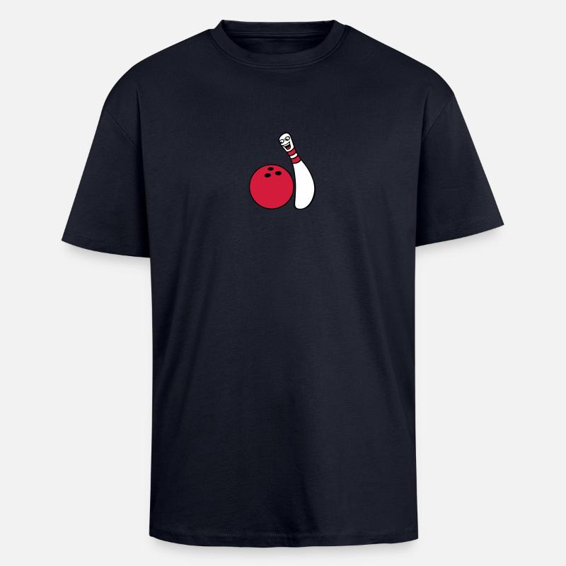 Cheeky Comic Bowling Pin - T-shirt unisexe oversize épais - bleu marine