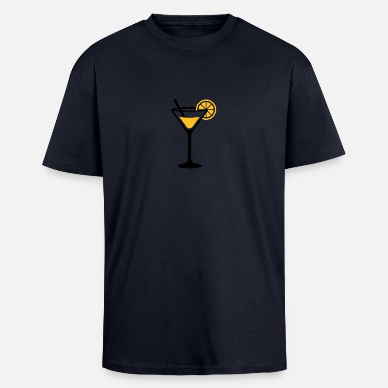 Cocktail - Oversized Heavyweight Unisex T-Shirt - French Navy