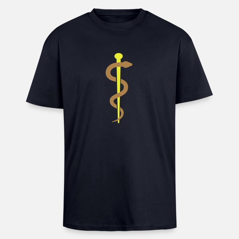 aesculapius - Oversized Heavyweight Unisex T-Shirt - French Navy