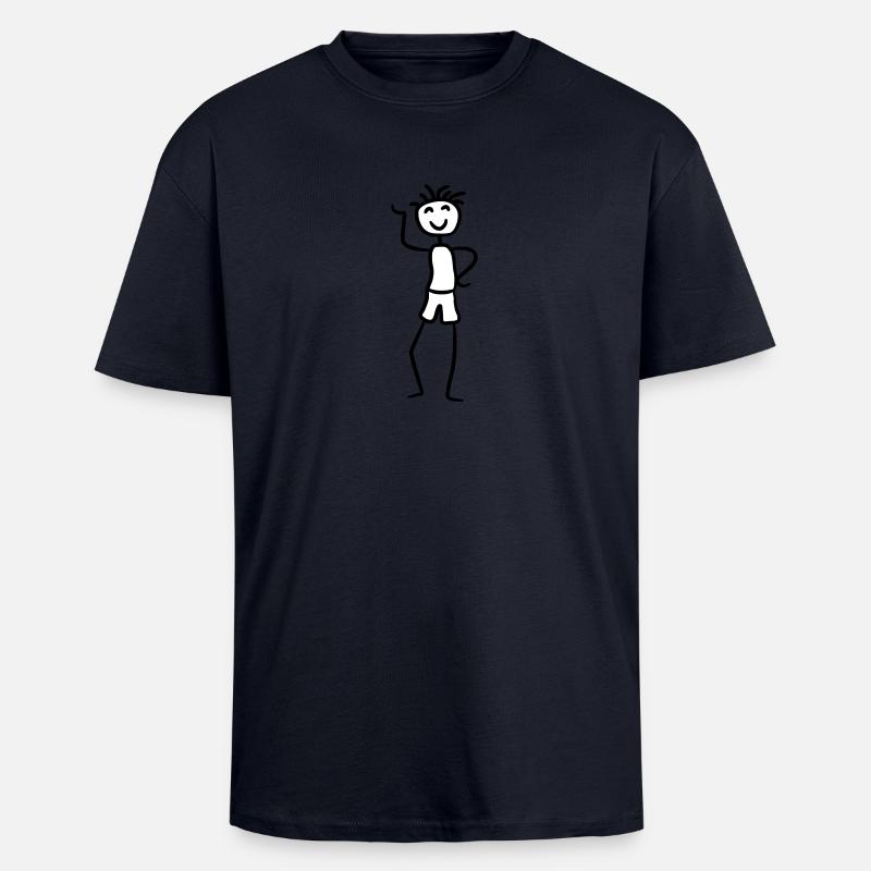 Glücklicher cooler Junge - Oversized Heavyweight Unisex T-Shirt - French Navy