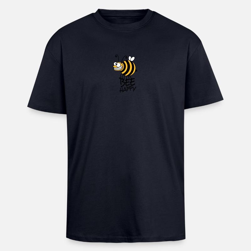Thick crazy bee bee happy - Unisex Oversized Heavyweight T-shirt - french navy