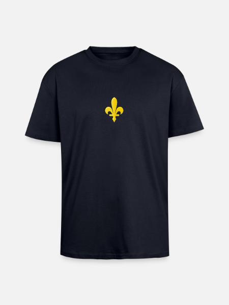 Zlatni Ljiljan - Oversized Heavyweight Unisex T-Shirt - French Navy
