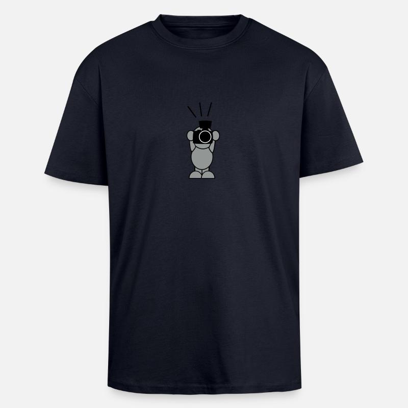 petit photographe - T-shirt unisexe oversize épais - bleu marine