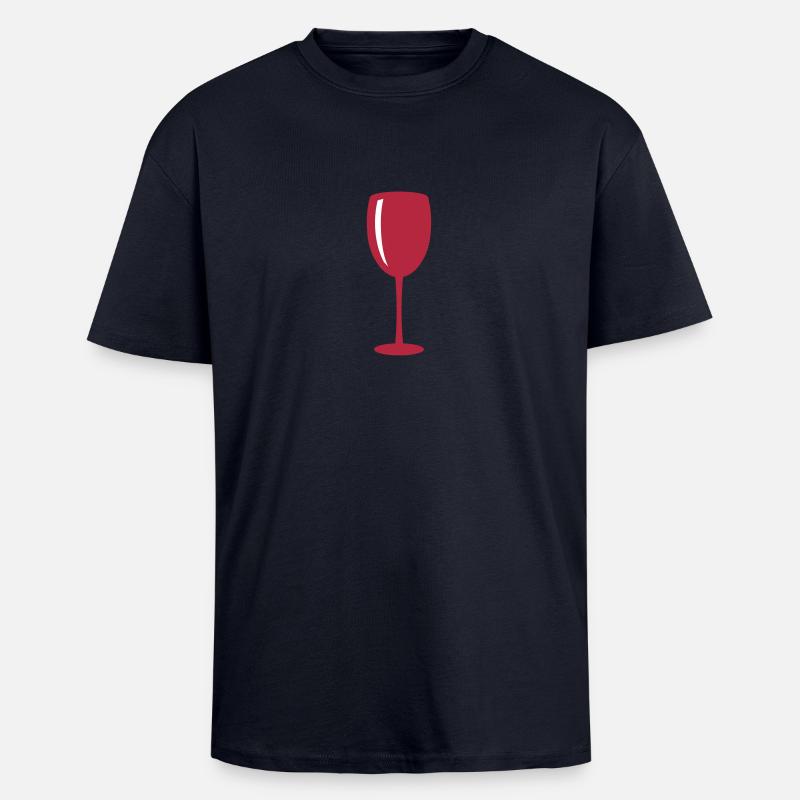 Weinglas - Oversized Heavyweight Unisex T-Shirt - French Navy