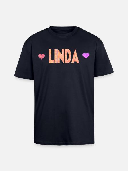 Linda - Unisex Oversized Heavyweight T-shirt - french navy