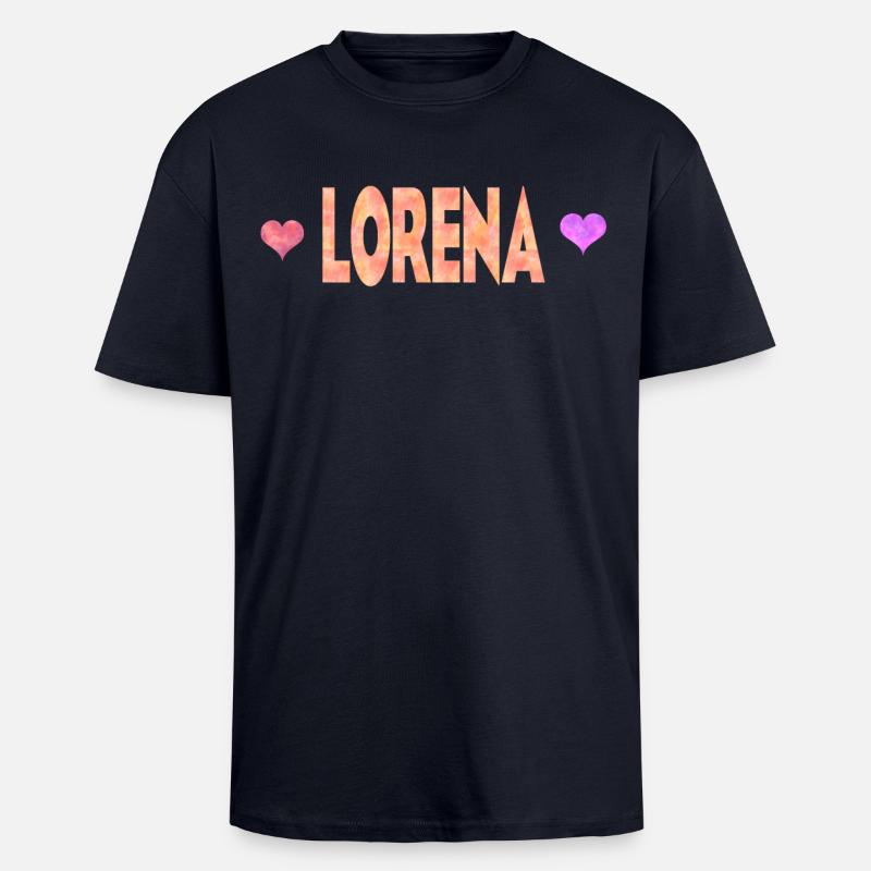 Lorena - Oversized Heavyweight Unisex T-Shirt - French Navy