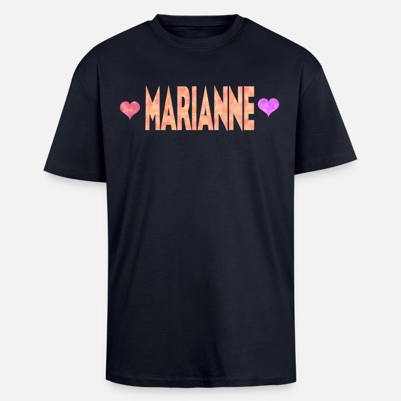 Marianne - Oversized Heavyweight Unisex T-Shirt - French Navy