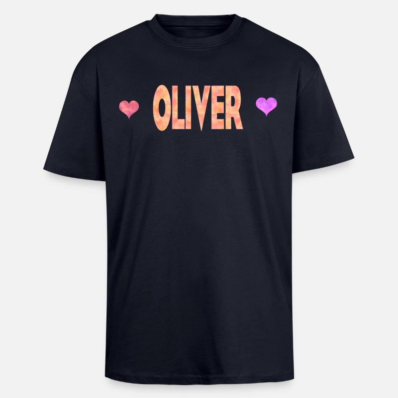 Oliver - Oversized Heavyweight Unisex T-Shirt - French Navy
