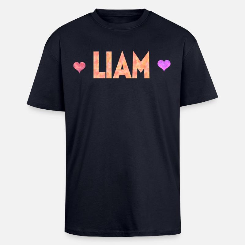 Liam - Oversized Heavyweight Unisex T-Shirt - French Navy