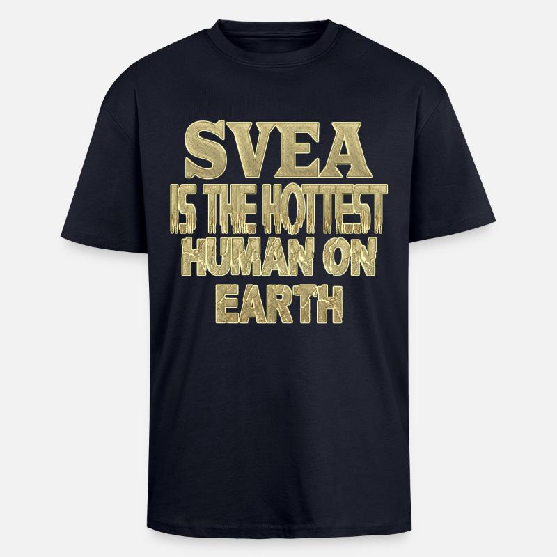 Svea - Oversized Heavyweight Unisex T-Shirt - French Navy