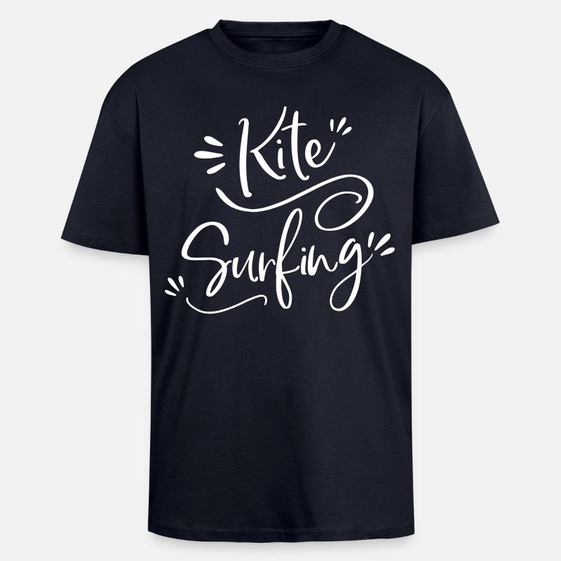 kitesurfing Kitesurfer Geschenk - Oversized Heavyweight Unisex T-Shirt - French Navy
