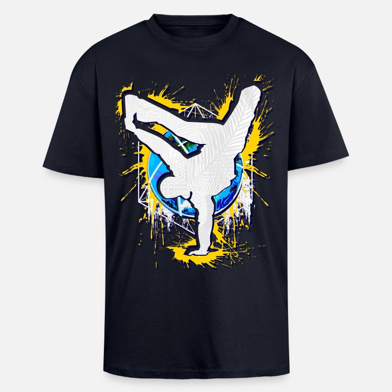 Breakdance - Breakdancer - Breakdancing - BBoy - Oversized Heavyweight Unisex T-Shirt - French Navy