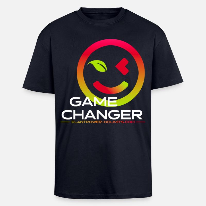 GAME CHANGER | Plant Power - No Limits - Oversized Heavyweight Unisex T-Shirt - French Navy